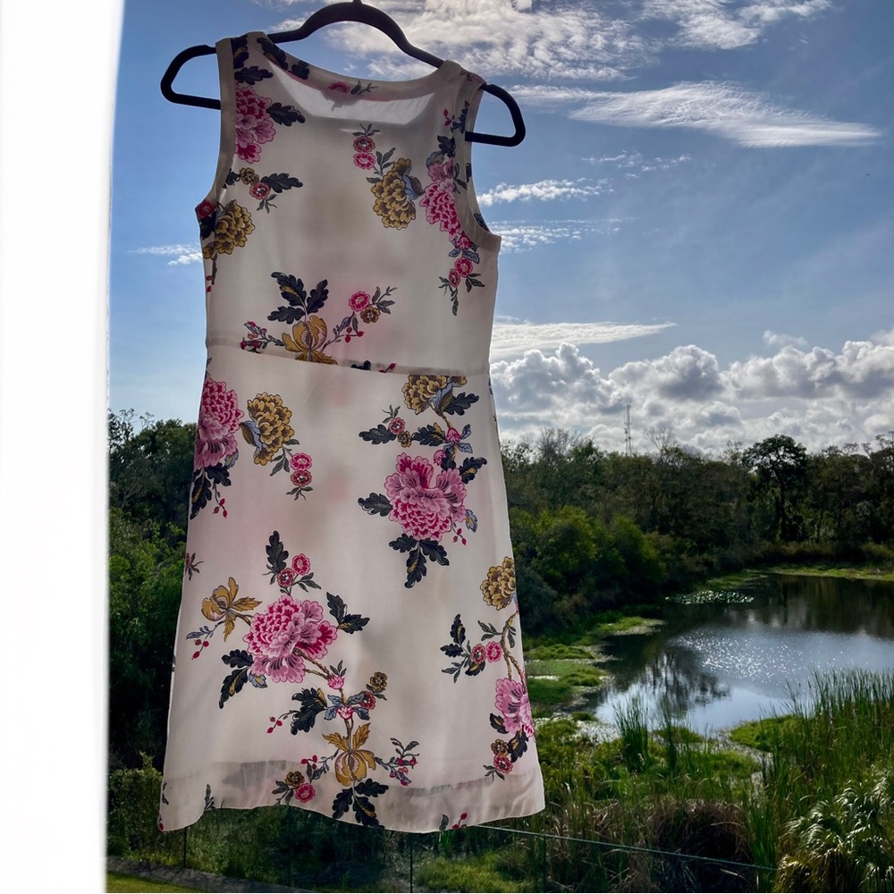 Joules dress cream floral Sz 6